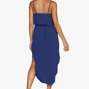 Women’s mid length summer dress.